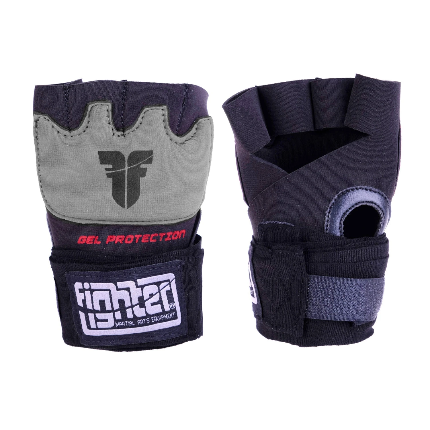 Fighter Gel Hand Wraps - Black/gray, FGWN-001BG 3 Fighter Gel Hand Wraps - Black/gray, FGWN-001BG