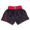 Fighter Thai Trunks Bangkok Plain - Black/red, FP01
