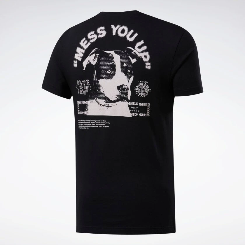 Reebok CrossFit Mess You Up Tee - Black, FJ5285 5 Reebok CrossFit Mess You Up Tee - Black, FJ5285 - Image 3