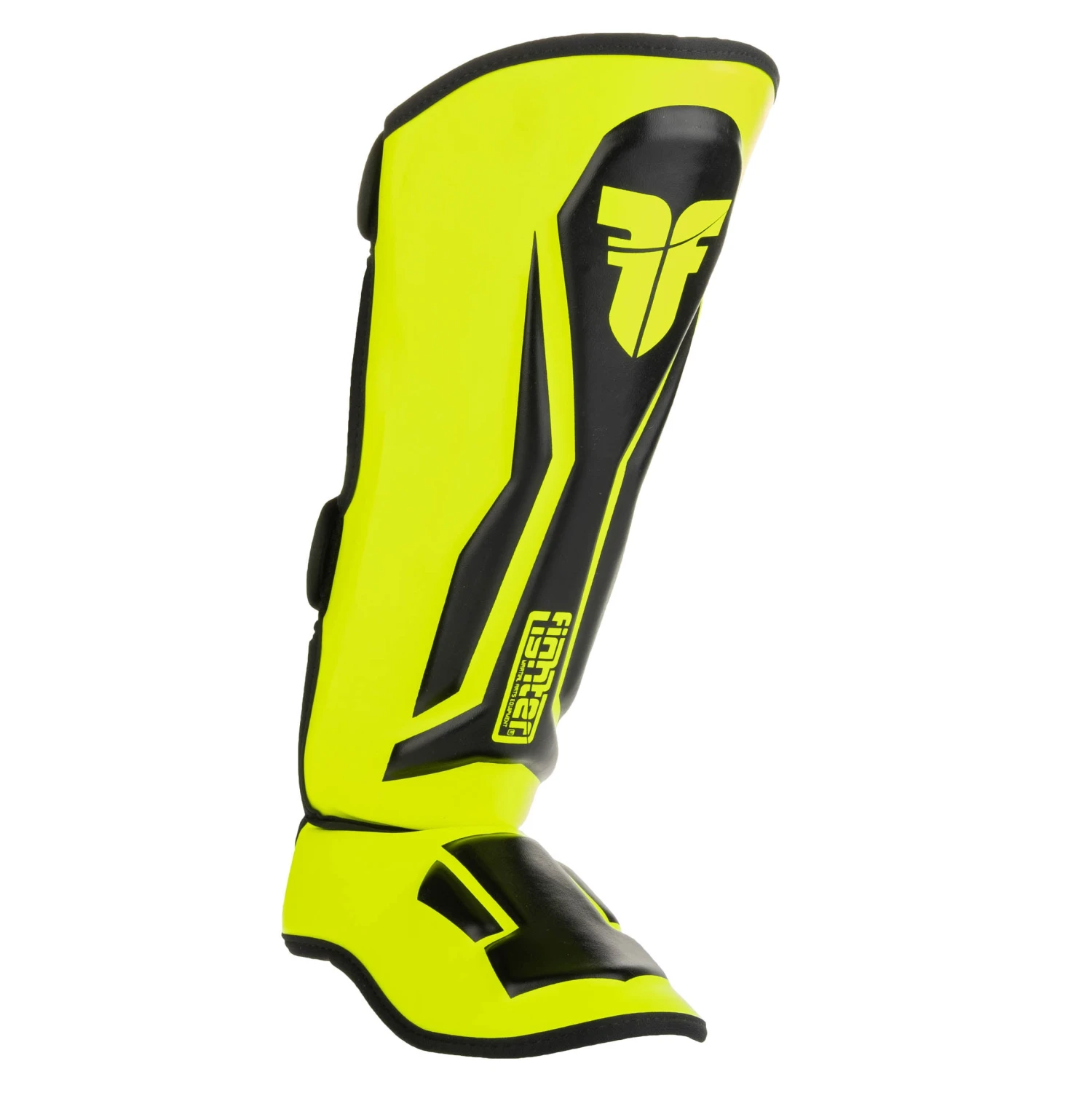 Fighter Shinguards Thai Ergo - Neon Yellow/black, FSG-004BNY 4 Fighter Shinguards Thai Ergo - Neon Yellow/black, FSG-004BNY - Image 2