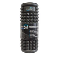 KINE-MAX Professional Massage Foam Roller - Black, PMFR-BLACK.01