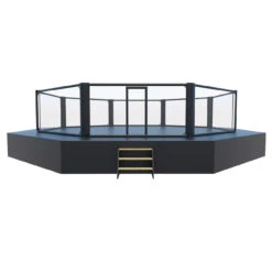 MMA Competition Cage 7x7m + Sidewalk 1m - Black, 7V1002DCH