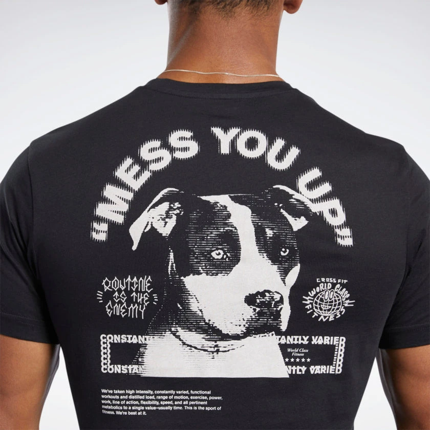 Reebok CrossFit Mess You Up Tee - Black, FJ5285 8 Reebok CrossFit Mess You Up Tee - Black, FJ5285 - Image 6