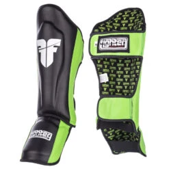 Fighter Shinguards Thai - Black/green, JE1573FFG