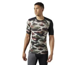 Reebok Activchill Compression Tee Camo Print - Camo, BR9566
