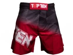 Top Ten MMA Prism Shorts - Red, 18151-41