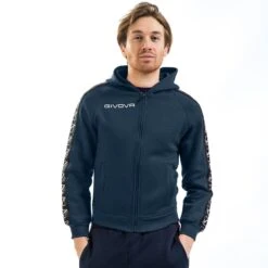 ADIDAS Sales Shop 41 Givova Band Line Hoodie - Blue, BA10BLU