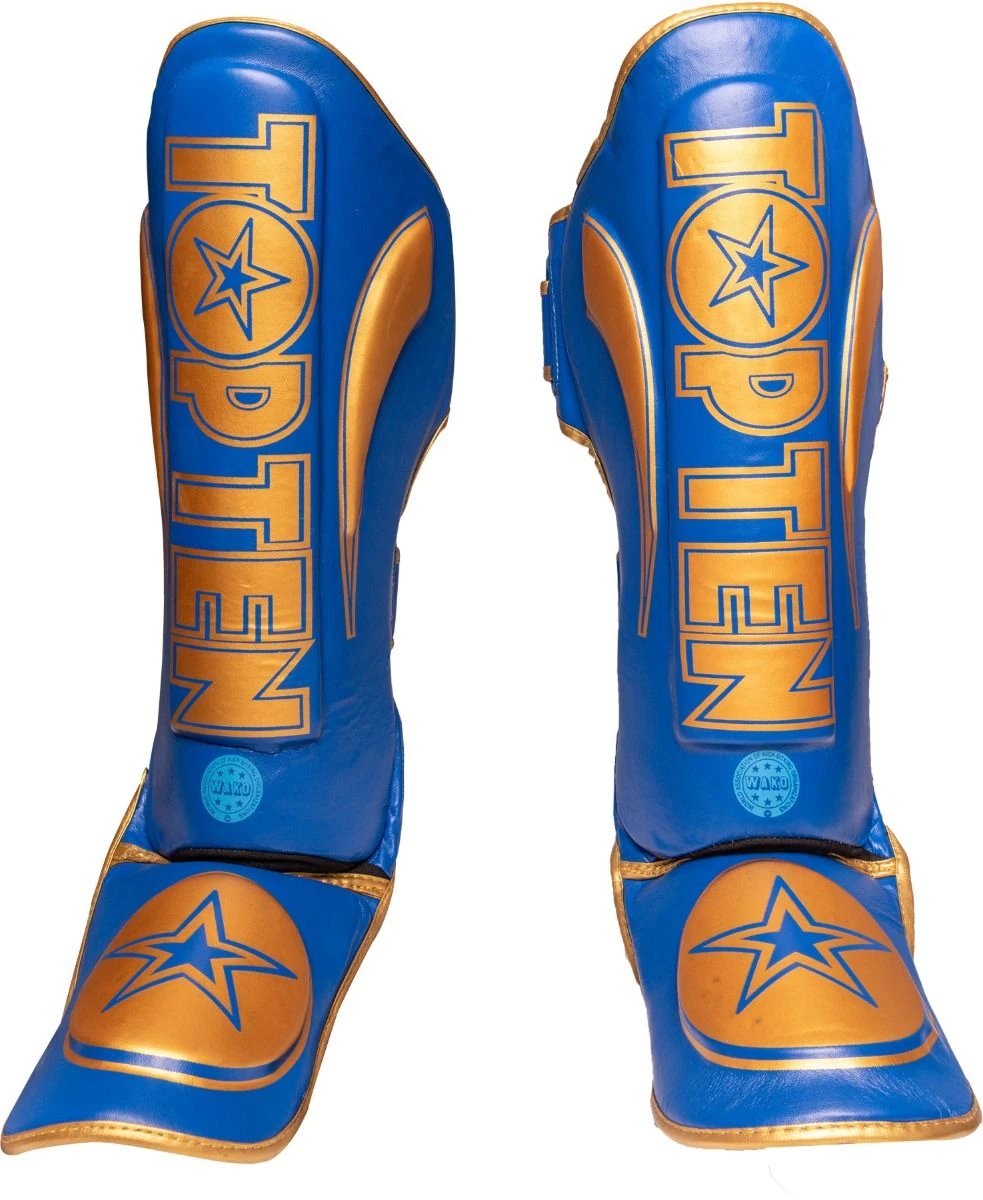 Shinguards Top Ten SuperLight WAKO - Blue 3 Shinguards Top Ten SuperLight WAKO - Blue