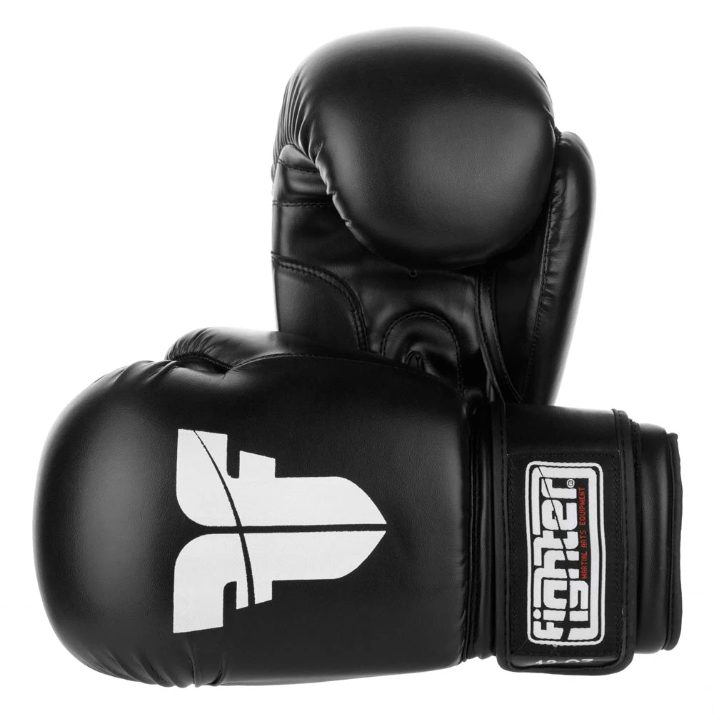 Fighter Basic Gloves - Black, 1376APUBLK 3 Fighter Basic Gloves - Black, 1376APUBLK
