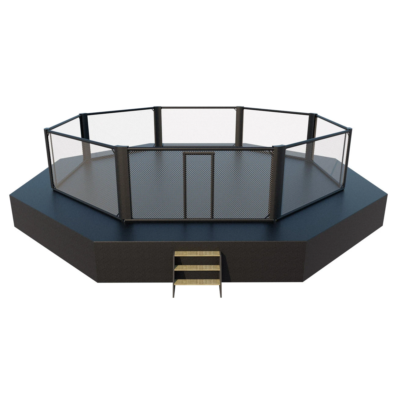 MMA Competition Cage 7x7m + Sidewalk 1m - Black, 7V1002DCH 4 MMA Competition Cage 7x7m + Sidewalk 1m - Black, 7V1002DCH - Image 2
