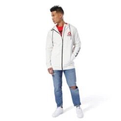 Reebok UFC Fight Night Blank Walkout Hoodie - White, CD8586