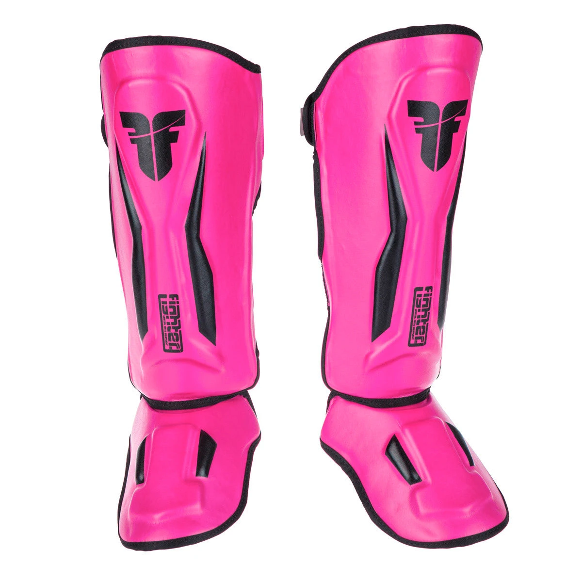 Fighter Shinguards Thai Ergo - Neon Pink/black, FSG-004NPB 3 Fighter Shinguards Thai Ergo - Neon Pink/black, FSG-004NPB