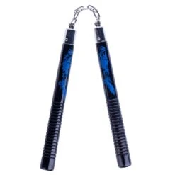 Nunchaku Overall Carved - Black/blue