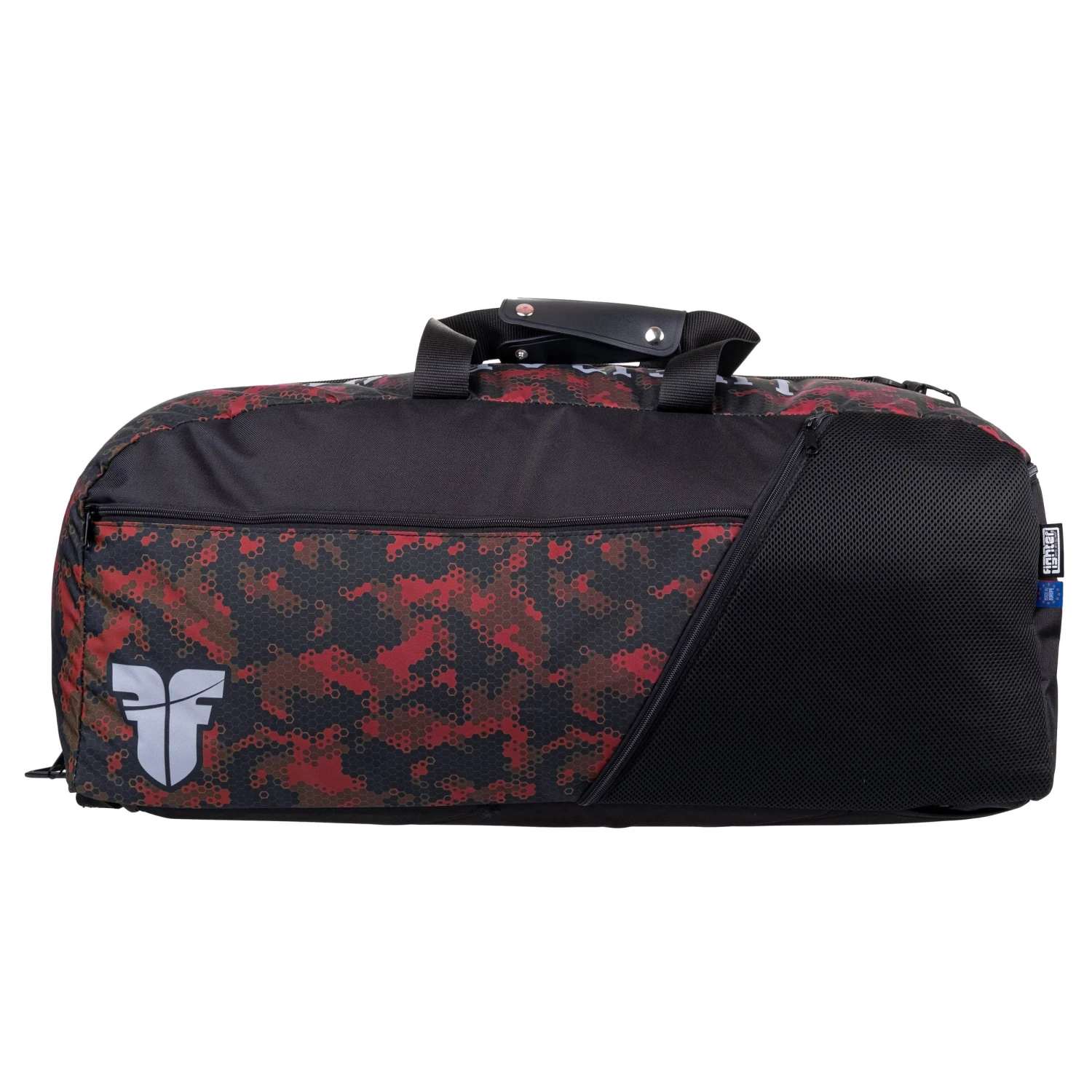 Fighter Sports Bag/Backpack - Red Honeycomb 3 Fighter Sports Bag/Backpack - Red Honeycomb