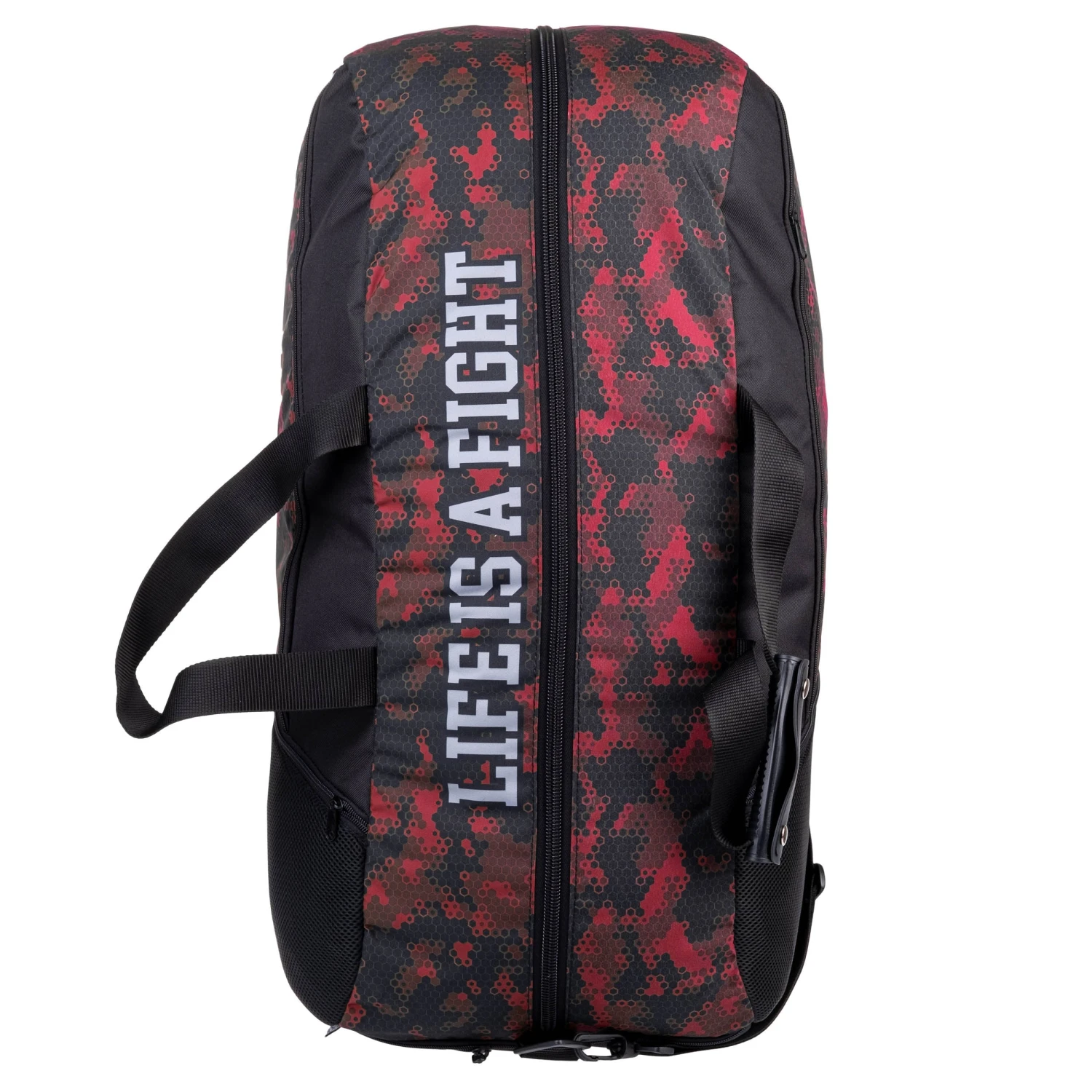 Fighter Sports Bag/Backpack - Red Honeycomb 7 Fighter Sports Bag/Backpack - Red Honeycomb - Image 5