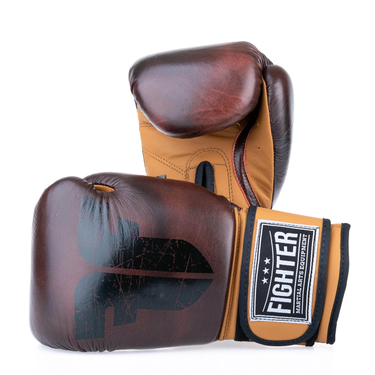 Fighter Boxing Gloves Retro - Brown 3 Fighter Boxing Gloves Retro - Brown