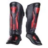 Fighter Shinguards Thai Ergo - Black/red, FSG-004BR