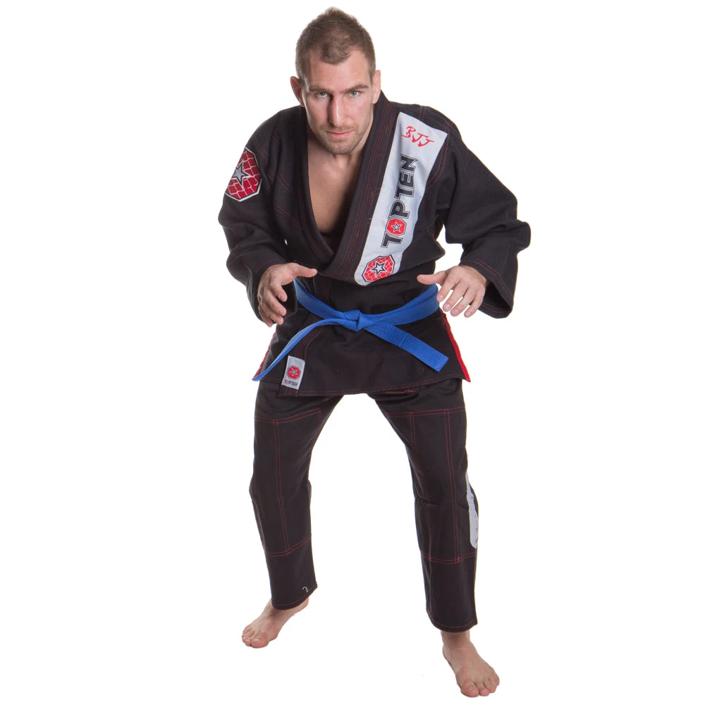 TOP TEN MMA BJJ Uniform - Black, 1512-9 3 TOP TEN MMA BJJ Uniform - Black, 1512-9