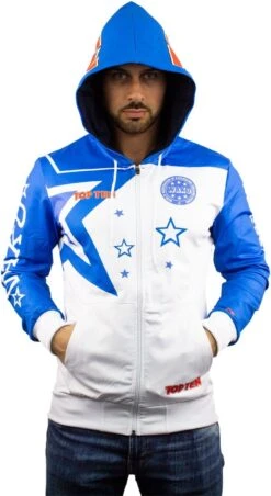 Hoody TOP TEN WAKO - White/blue, 19321-16 -ADIDAS Sales Shop d3bf4ac8299aebf18735c30964044150