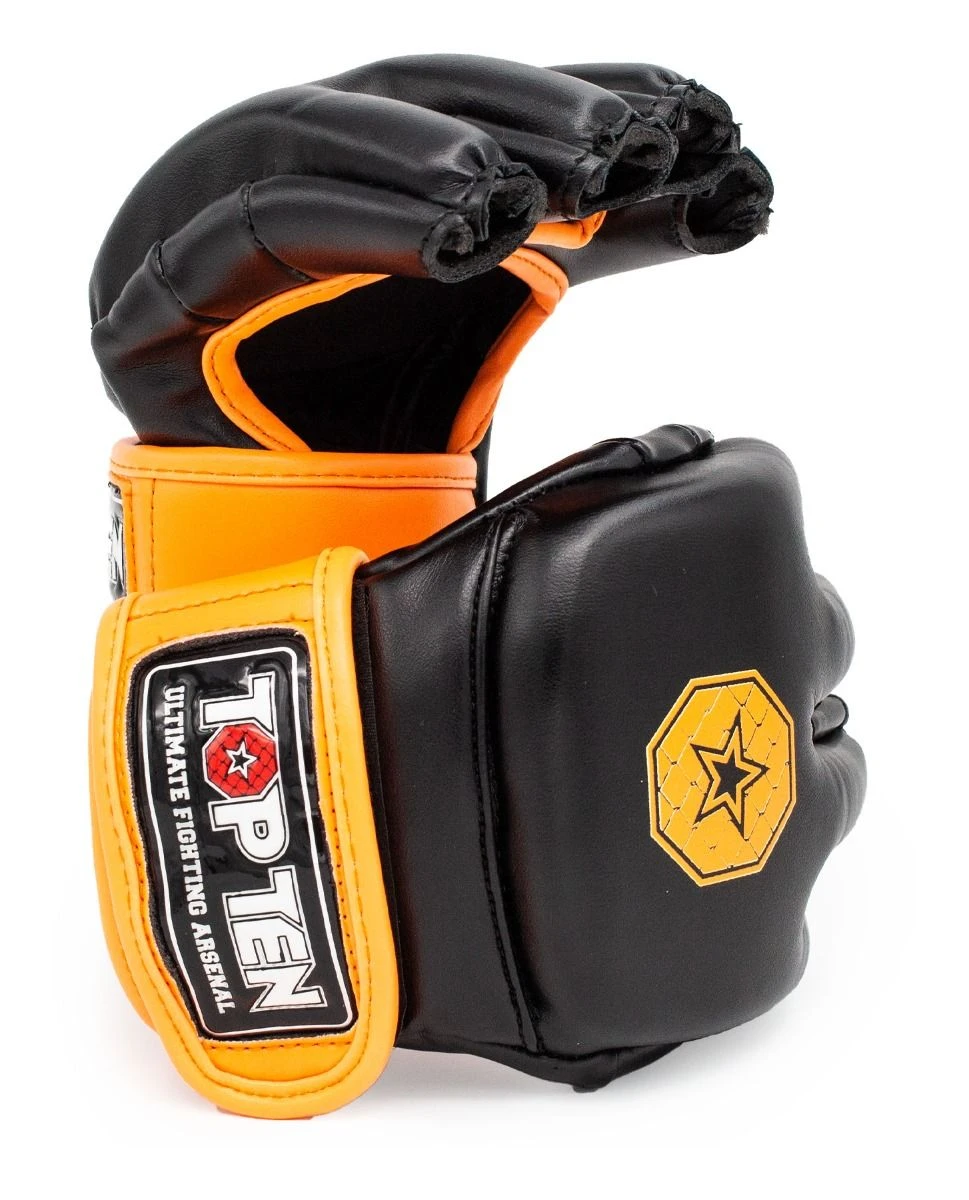Top Ten MMA Gloves Striking C-Type - Black/orange, 23351-93 3 Top Ten MMA Gloves Striking C-Type - Black/orange, 23351-93