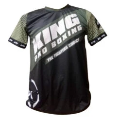 King ProBoxing Training T-shirt Star Vintage Stone - Black/khaki, TTEE02-BLK/KHA