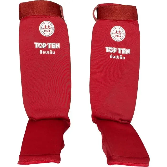 Top Ten IFMA Shin Guards Dae - Red 4 Top Ten IFMA Shin Guards Dae - Red - Image 2
